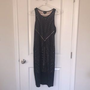 Unique Navy Patterned Dress